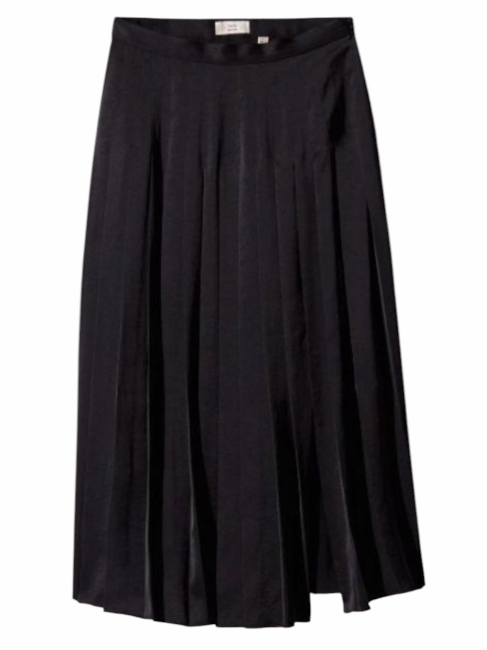 Aritzia Little Moon Olyra Pleated Midi Skirt In Black